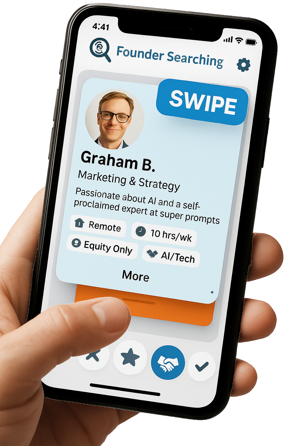 Founder Searching App Interface